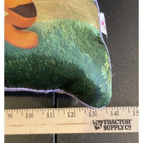 Disney Winnie The Pooh Tigger Throw Pillow 13” Satin‎ Velour Velvet Vintage - Picture 5 of 5